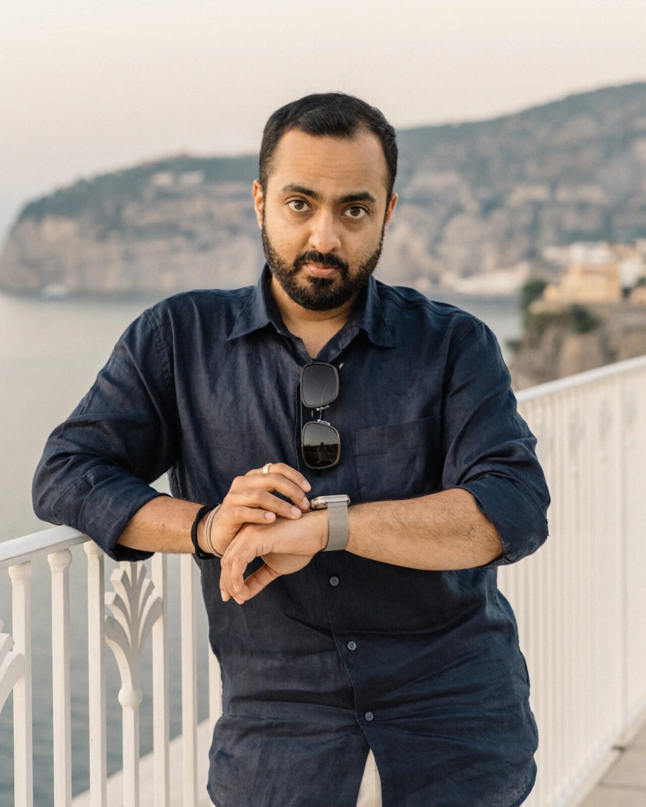 Editorial portrait overlooking the coast