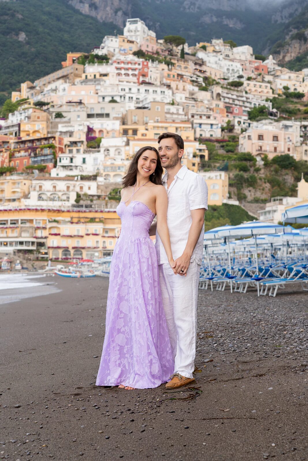 Couple photographed in Positano