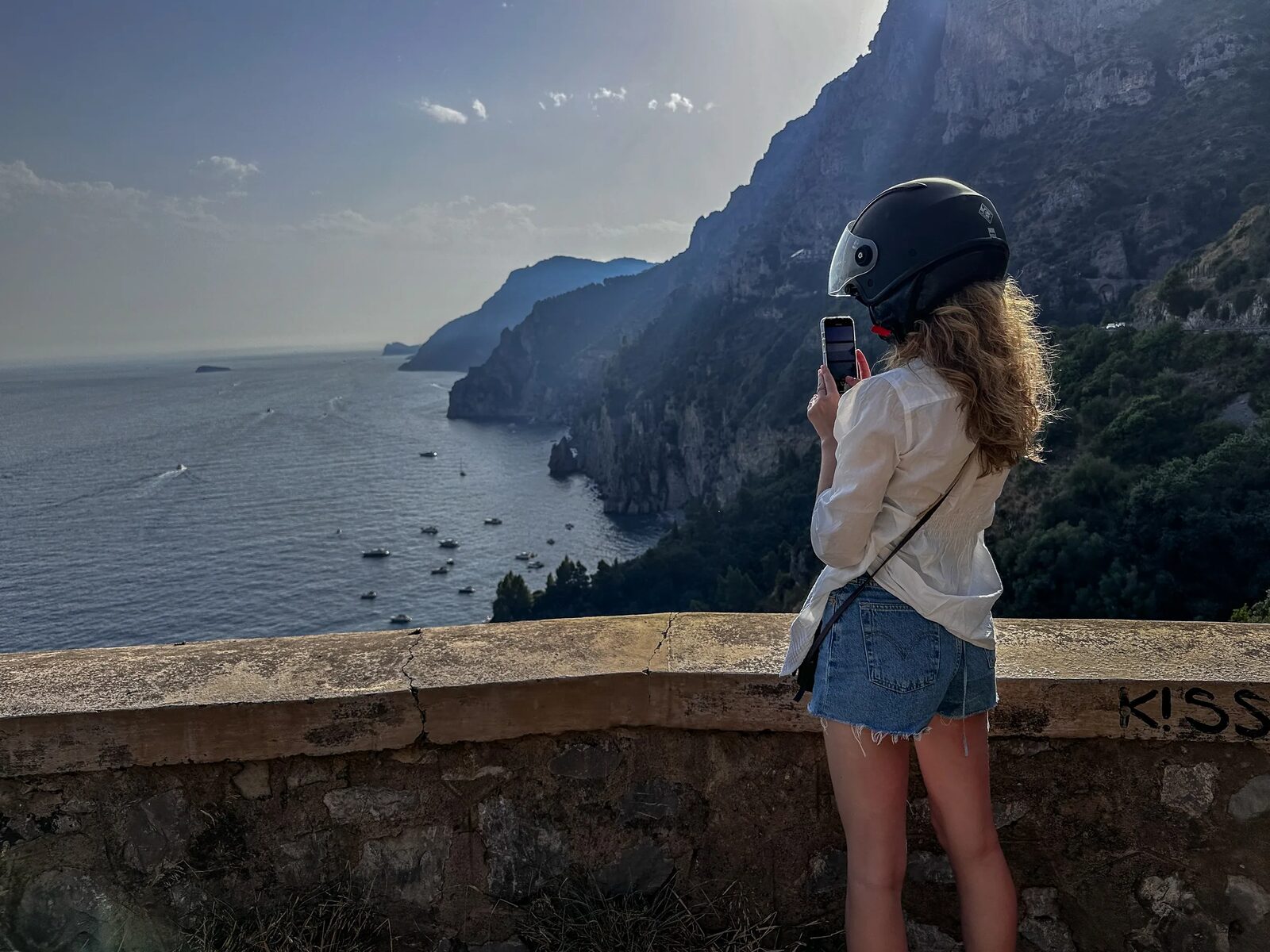 Woman ready for a scenic scooter ride